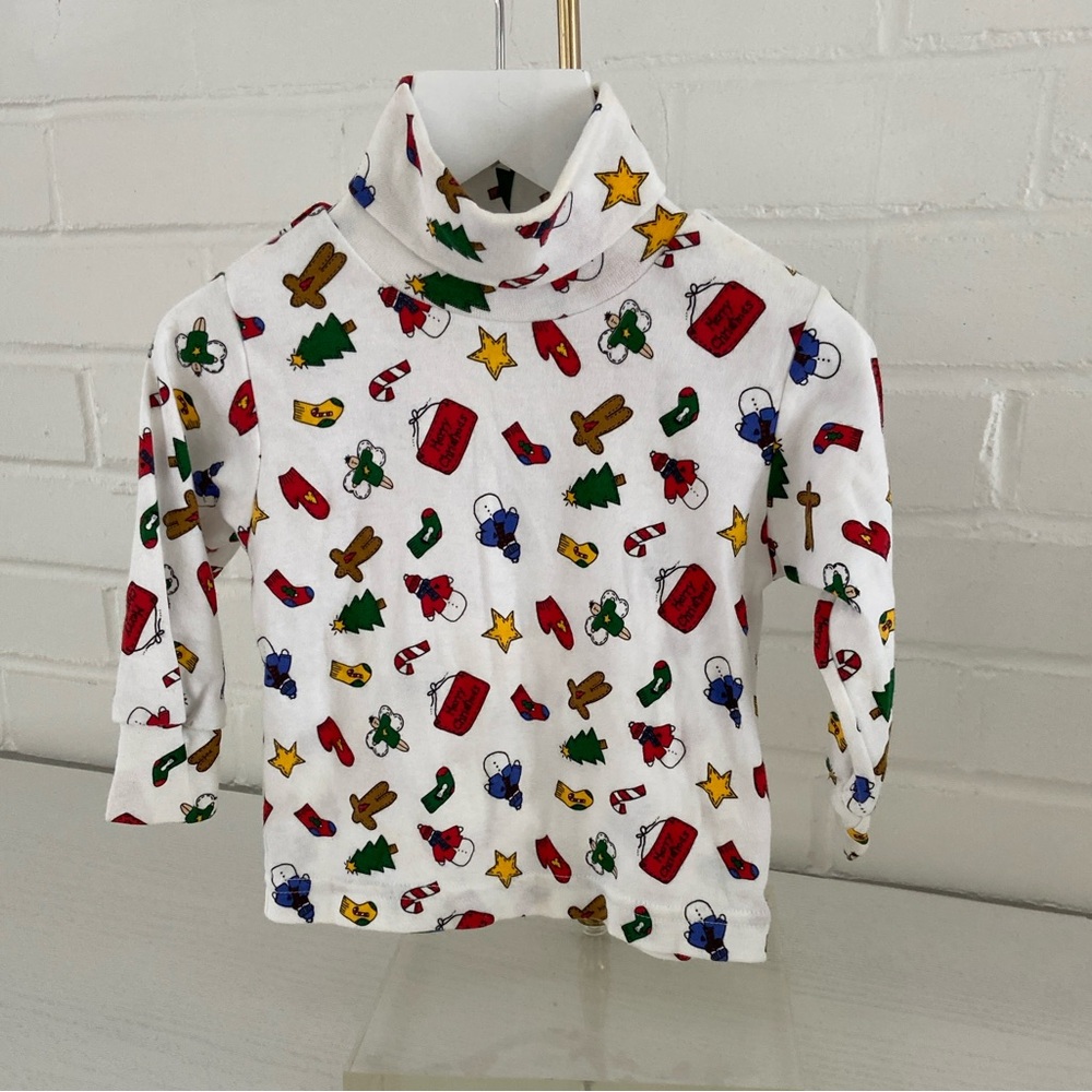 Unisex Size 18 Months Festive Holiday Christmas Old Style Classic Turtleneck